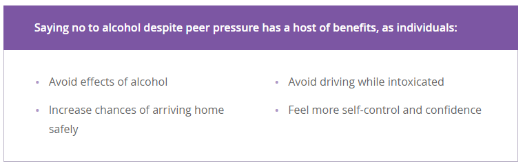 Benefits of Saying No To Peer Pressure